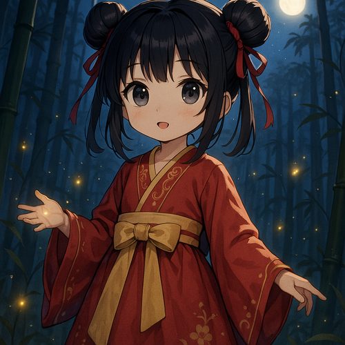 黑料动漫-月下汉服少女